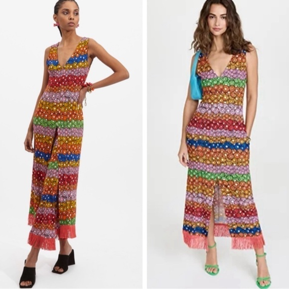 LA DoubleJ Crepe Jersey Stretch Midi Coverup Beach Dress in Pride Daisy size XS - Picture 3 of 16